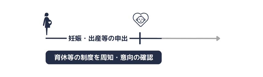 育休等の制度の周知と意向の確認